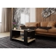 Stolik kawowy ST16 SC Sonoma/Czarny ława z półką loft